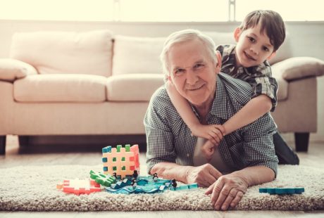 Elderly Man with Grandchild - Weldon Funeral Services Bournemouth Poole Christchurch Dorset